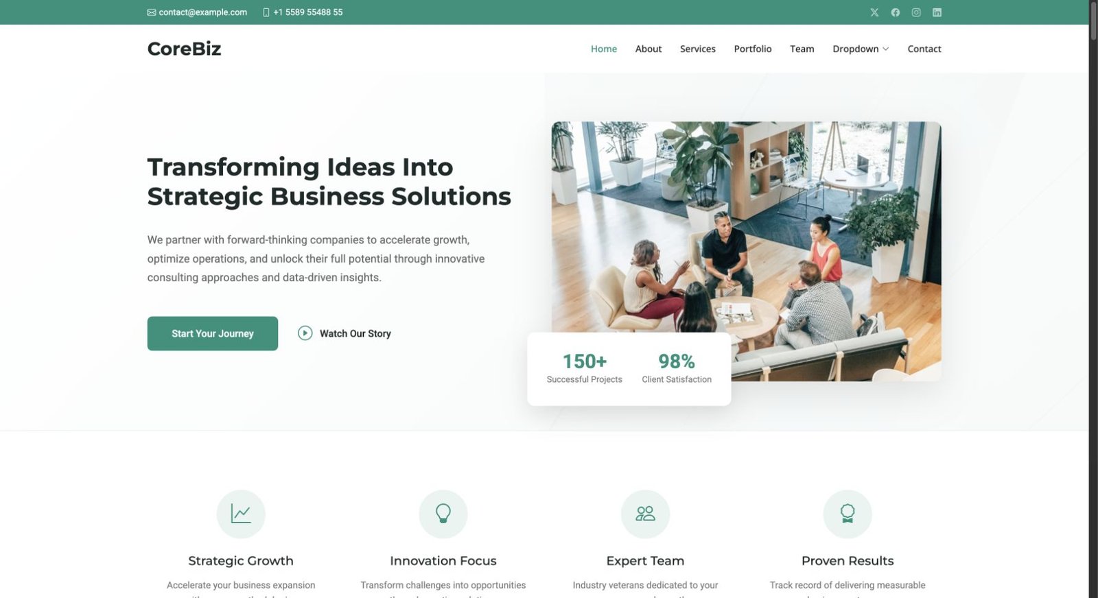 CoreBiz design preview
