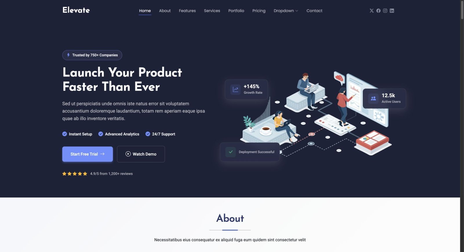 Elevate design preview