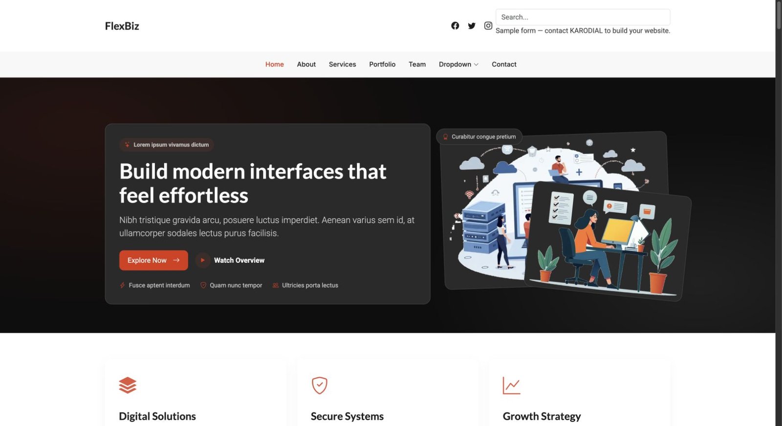 FlexBiz design preview