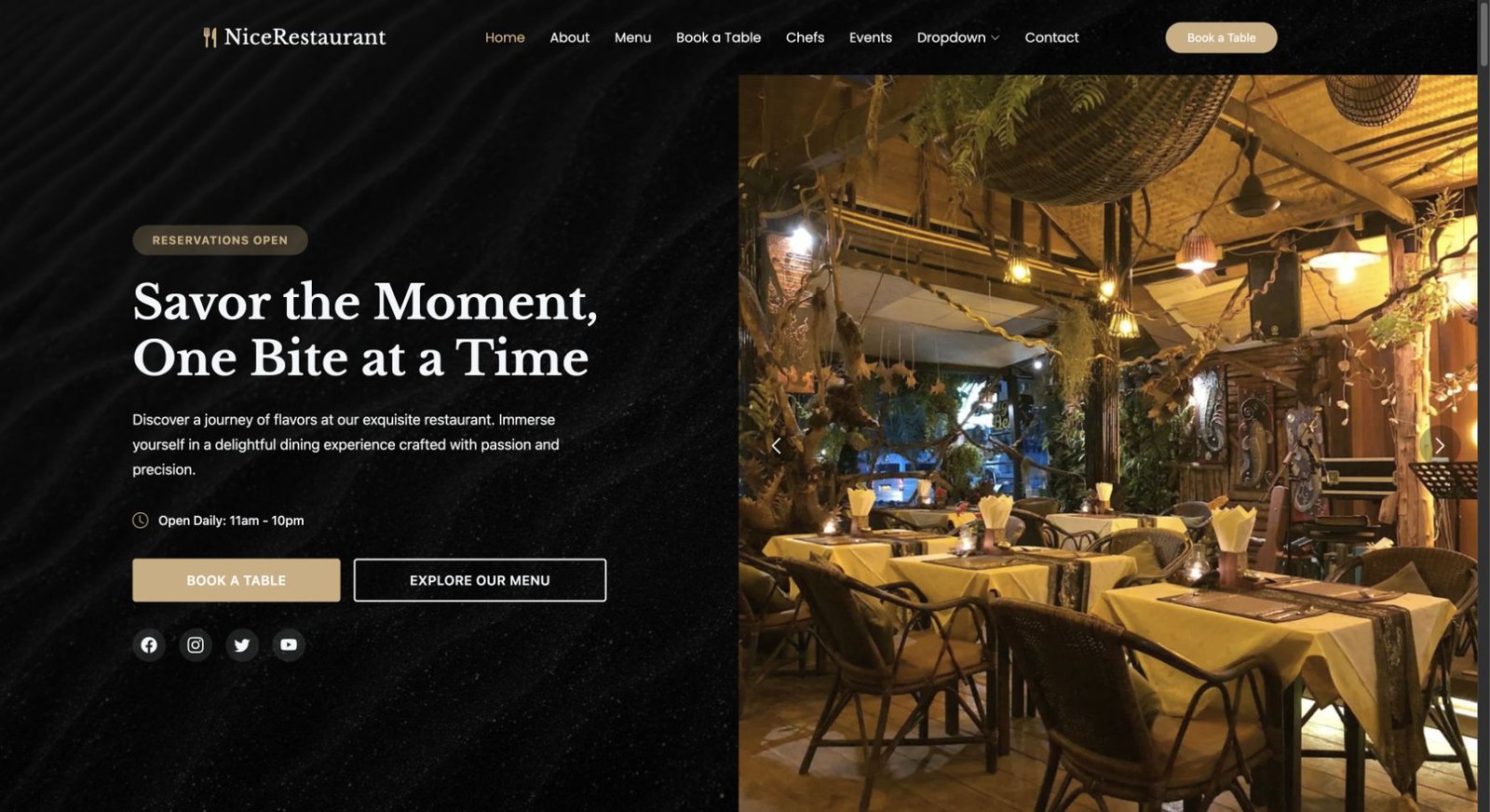 NiceRestaurant design preview