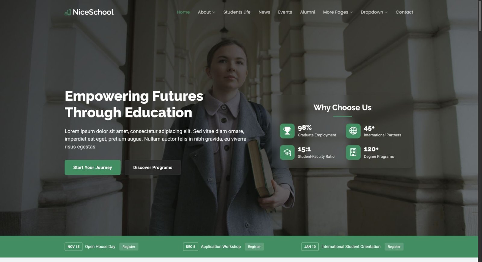 NiceSchool design preview