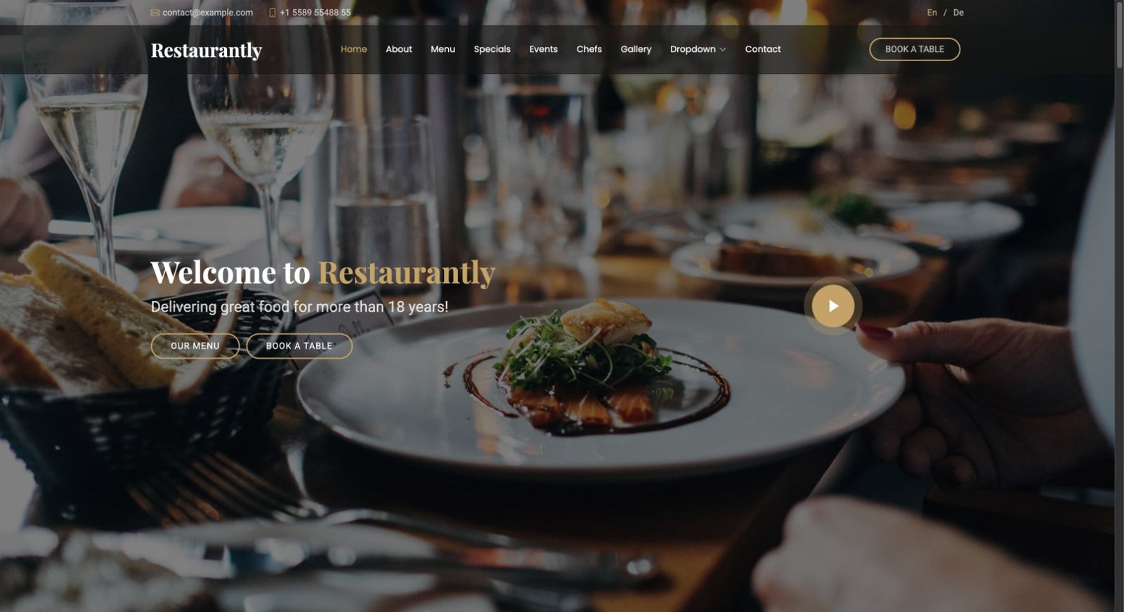 Restaurantly design preview