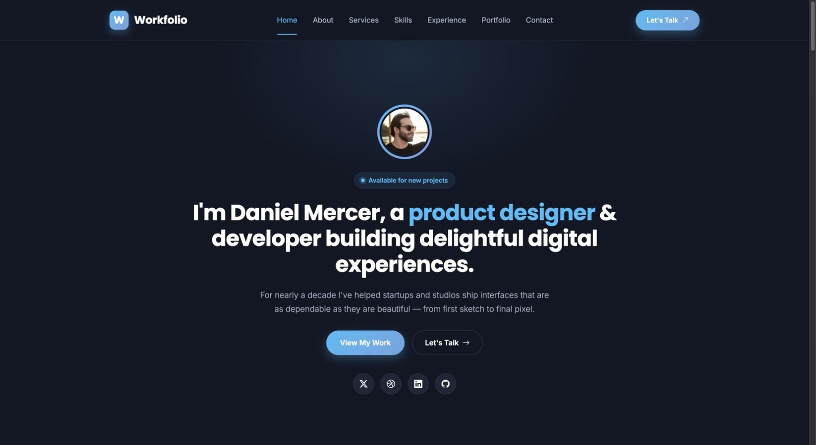 Workfolio design preview