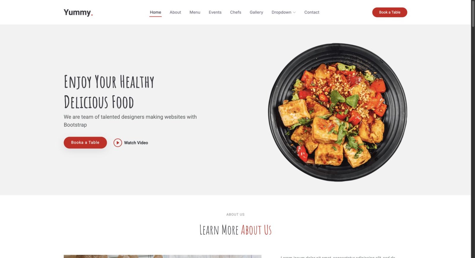 Yummy design preview